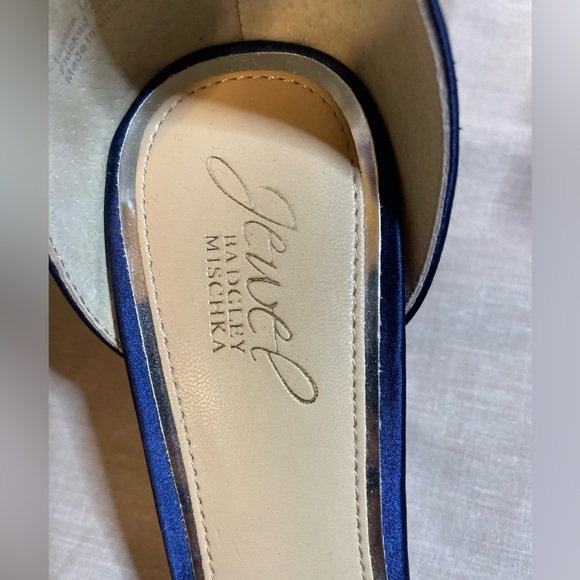 Badgley Mischka, Royal Blue, Satin Bejeweled Wedding Sandal, size 9.5 - Picture 7 of 7